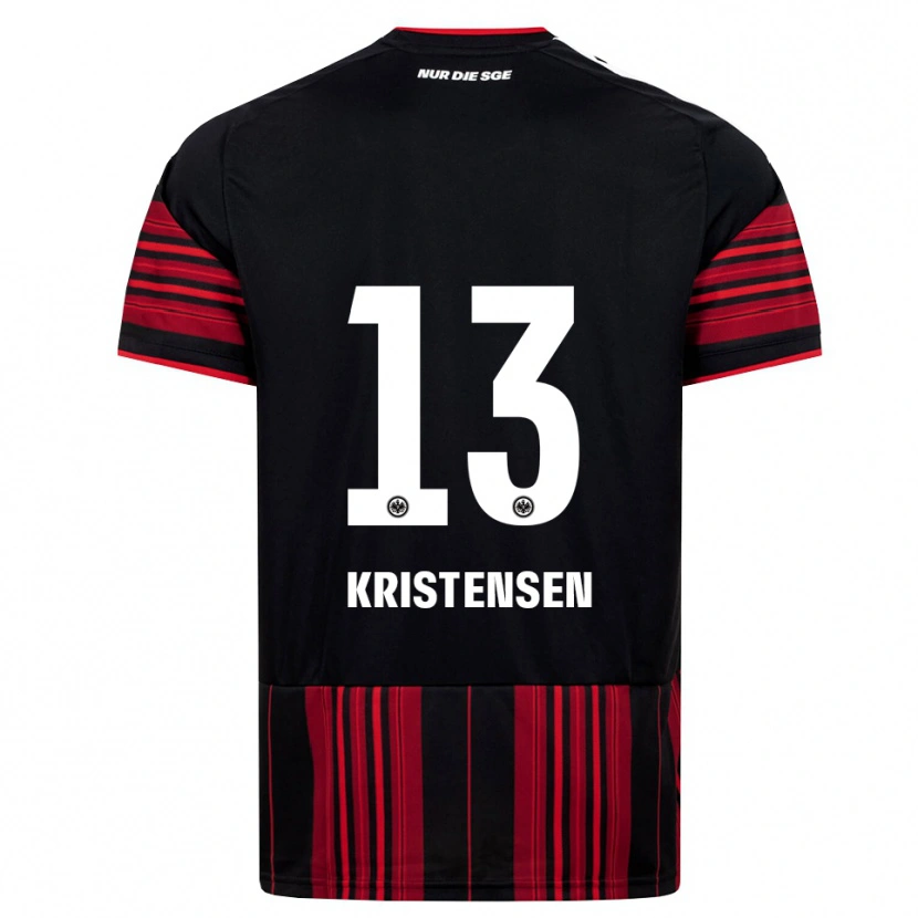 Danxen Kinderen Rasmus Kristensen #13 Zwart Rood Wit Thuisshirt Thuistenue 2026/27 T-Shirt België