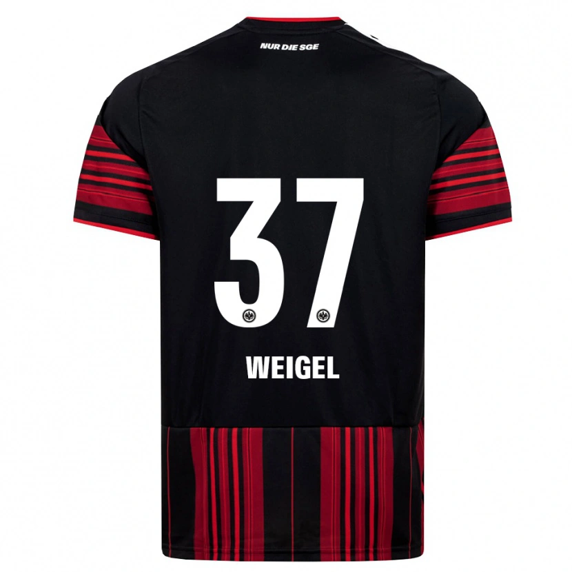 Danxen Kinderen Tobias Weigel #37 Zwart Rood Wit Thuisshirt Thuistenue 2026/27 T-Shirt België