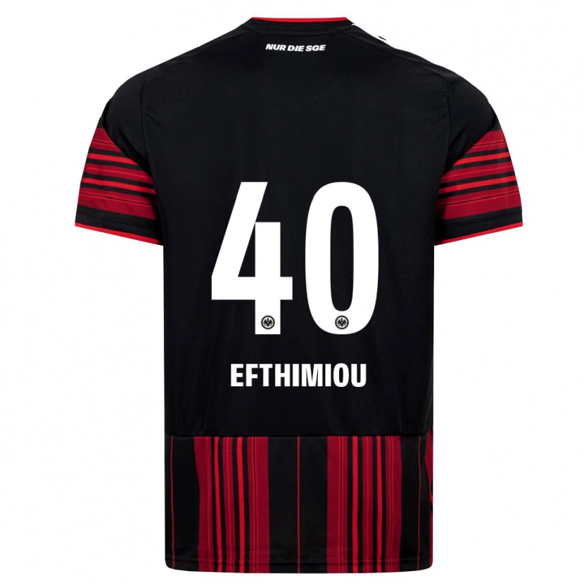 Danxen Kinderen Sissis Efthimiou #40 Zwart Rood Wit Thuisshirt Thuistenue 2026/27 T-Shirt België
