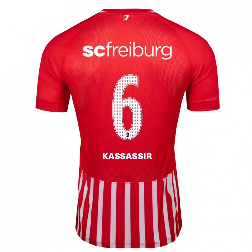 Danxen Kinderen Malik Kassassir #6 Rood Wit Zwart Thuisshirt Thuistenue 2026/27 T-Shirt België