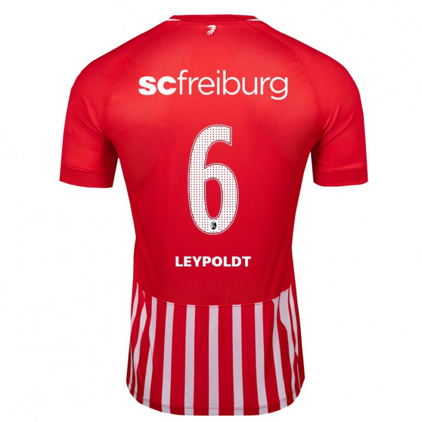 Danxen Kinderen Joona Leypoldt #6 Rood Wit Zwart Thuisshirt Thuistenue 2026/27 T-Shirt België