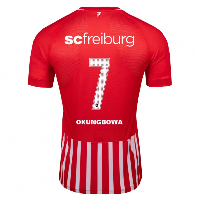 Danxen Kinderen Osagie Okungbowa #7 Rood Wit Zwart Thuisshirt Thuistenue 2026/27 T-Shirt België
