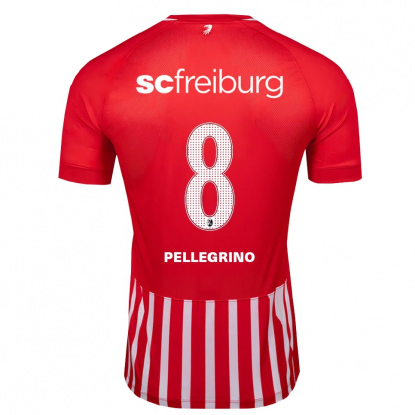 Danxen Kinderen Gabriel Pellegrino #8 Rood Wit Zwart Thuisshirt Thuistenue 2026/27 T-Shirt België