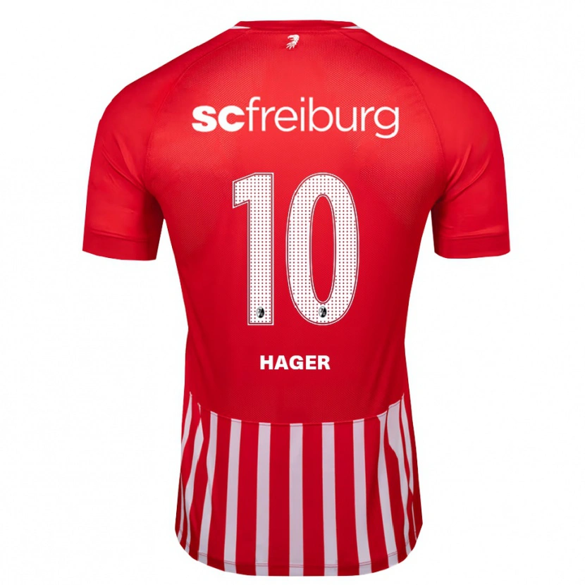Danxen Kinderen Marc Hager #10 Rood Wit Zwart Thuisshirt Thuistenue 2026/27 T-Shirt België