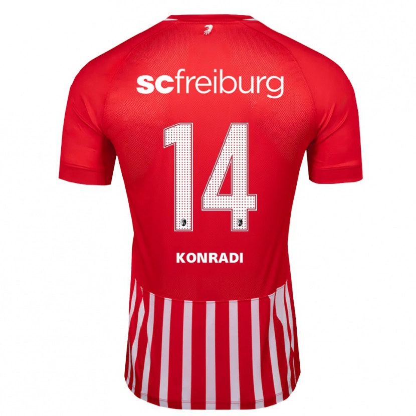 Danxen Kinderen Lennart Konradi #14 Rood Wit Zwart Thuisshirt Thuistenue 2026/27 T-Shirt België