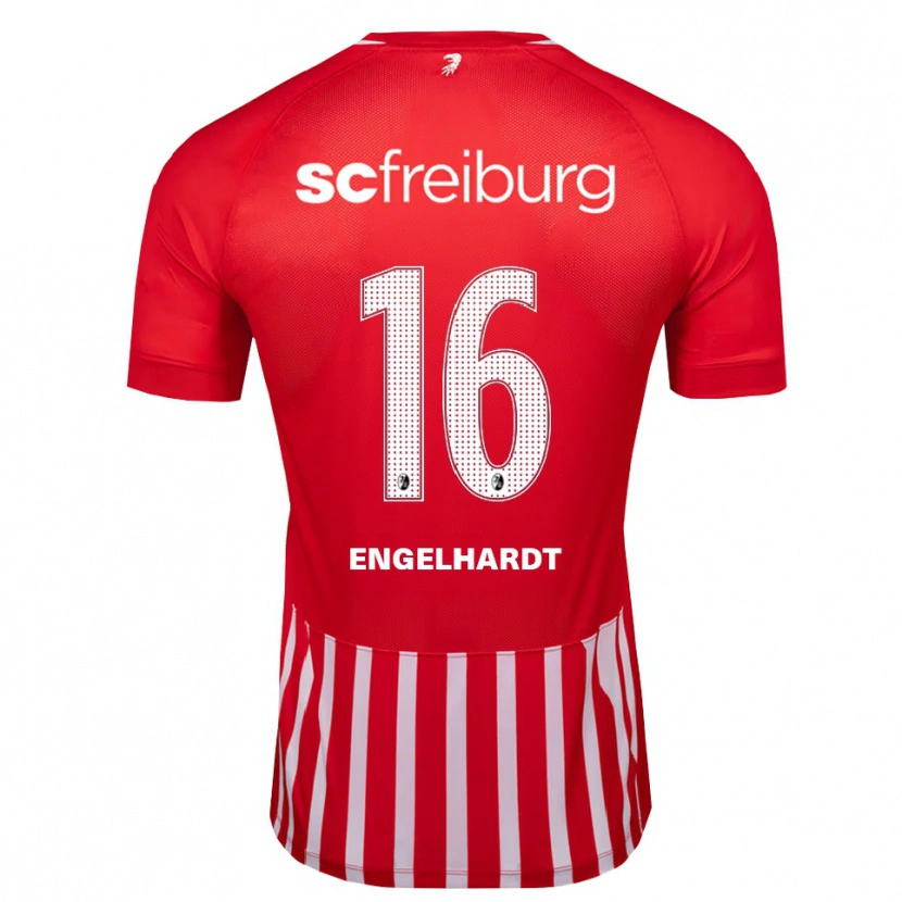 Danxen Kinderen Yannik Engelhardt #16 Rood Wit Zwart Thuisshirt Thuistenue 2026/27 T-Shirt België