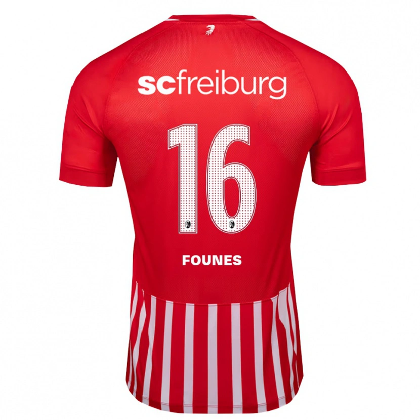 Danxen Kinderen Kevin Founes #16 Rood Wit Zwart Thuisshirt Thuistenue 2026/27 T-Shirt België
