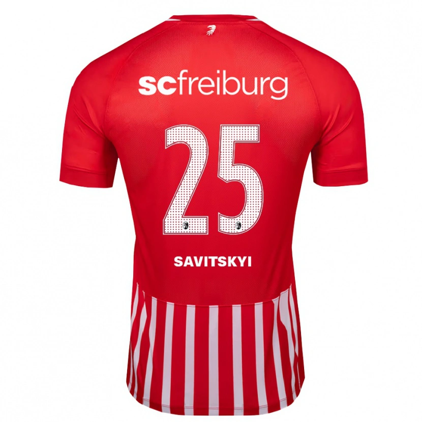 Danxen Kinderen Kiril Savitskyi #25 Rood Wit Zwart Thuisshirt Thuistenue 2026/27 T-Shirt België