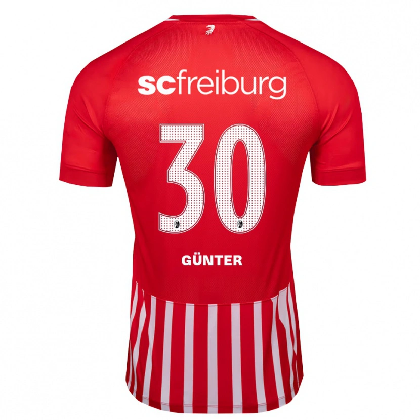 Danxen Kinderen Christian Günter #30 Rood Wit Zwart Thuisshirt Thuistenue 2026/27 T-Shirt België