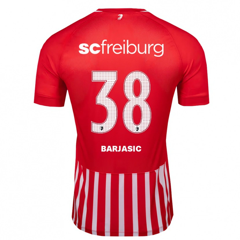 Danxen Kinderen Josip Barjasic #38 Rood Wit Zwart Thuisshirt Thuistenue 2026/27 T-Shirt België