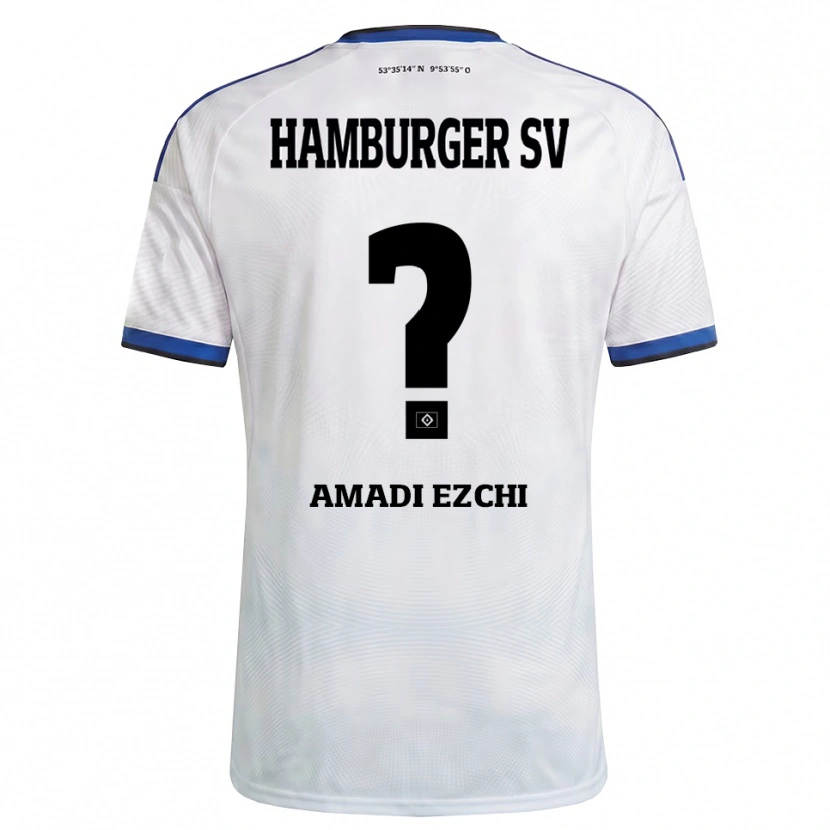 Danxen Kinderen Emmanuel Amadi Ezchi #0 Wit Zwart Blauw Thuisshirt Thuistenue 2026/27 T-Shirt België