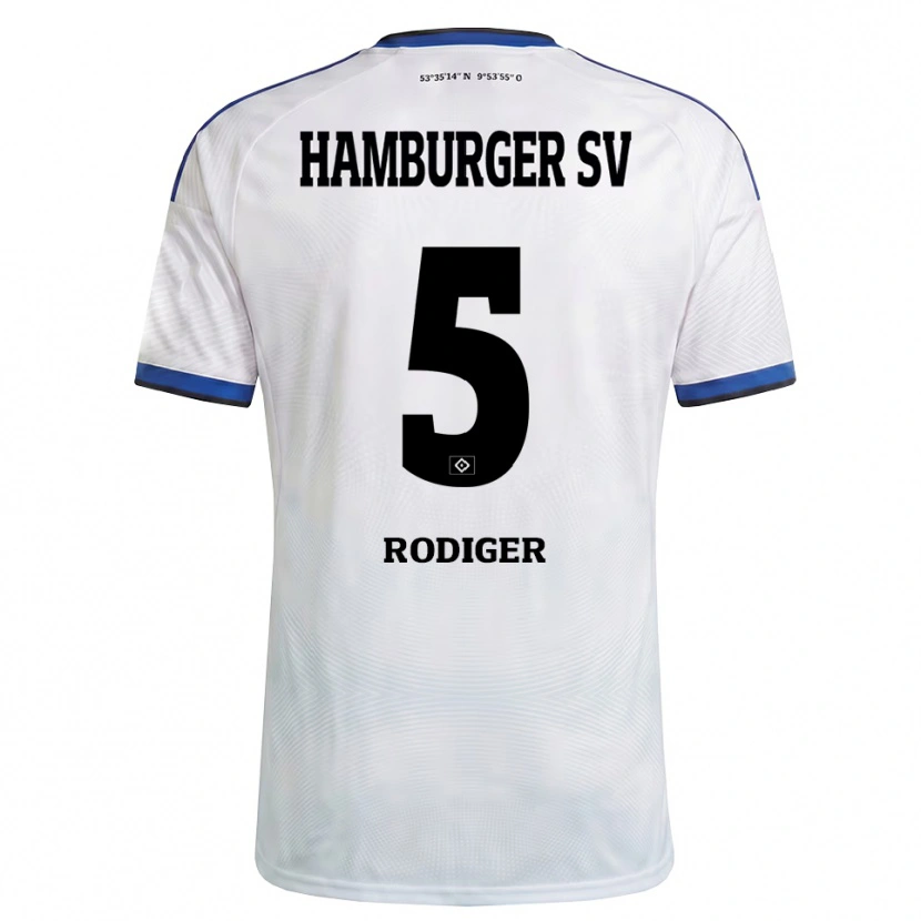 Danxen Kinderen Philipp Rödiger #5 Wit Zwart Blauw Thuisshirt Thuistenue 2026/27 T-Shirt België