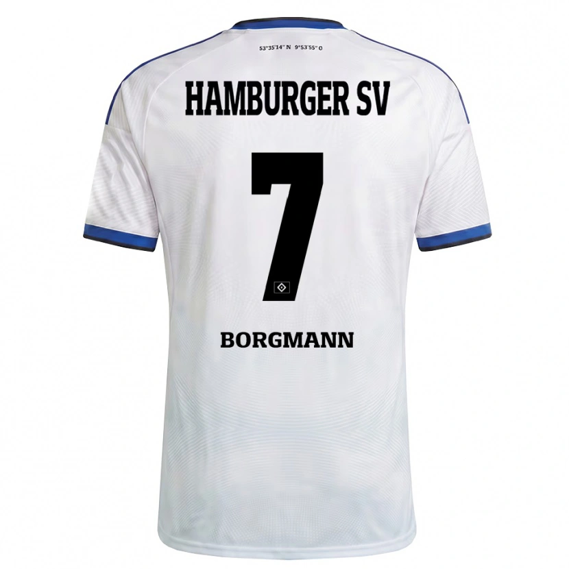 Danxen Kinderen Marcus Borgmann #7 Wit Zwart Blauw Thuisshirt Thuistenue 2026/27 T-Shirt België