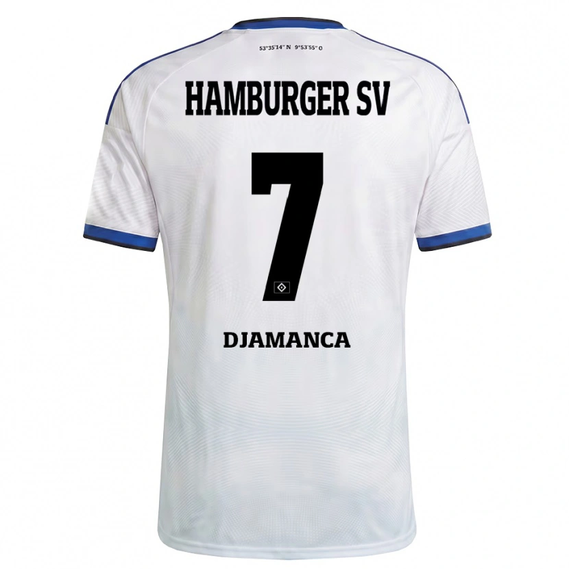 Danxen Kinderen Ismaila Djamanca #7 Wit Zwart Blauw Thuisshirt Thuistenue 2026/27 T-Shirt België