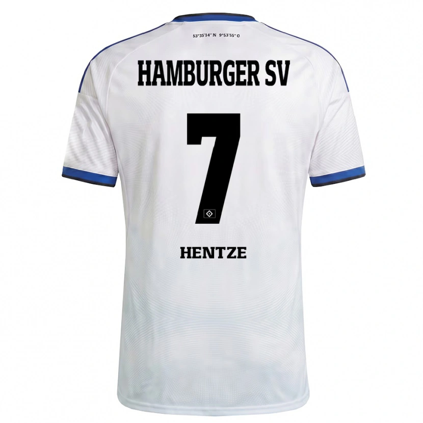 Danxen Kinderen Tanita-Tammy Hentze #7 Wit Zwart Blauw Thuisshirt Thuistenue 2026/27 T-Shirt België