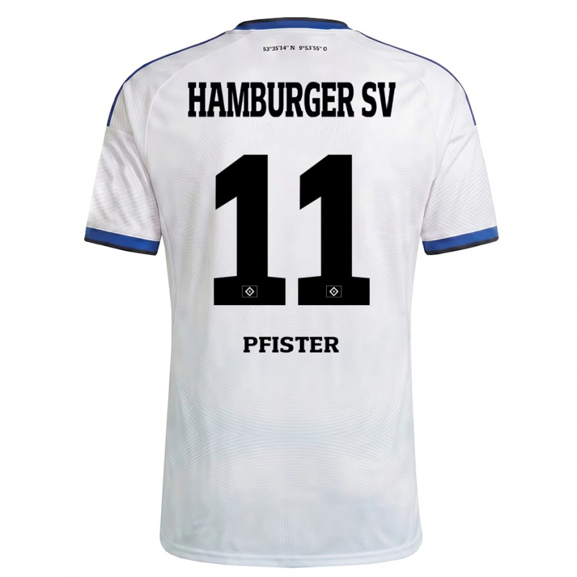 Danxen Kinderen Edward Pfister #11 Wit Zwart Blauw Thuisshirt Thuistenue 2026/27 T-Shirt België