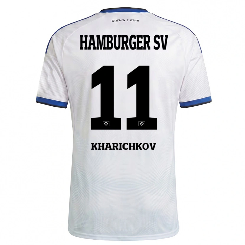Danxen Kinderen Valentyn Kharichkov #11 Wit Zwart Blauw Thuisshirt Thuistenue 2026/27 T-Shirt België