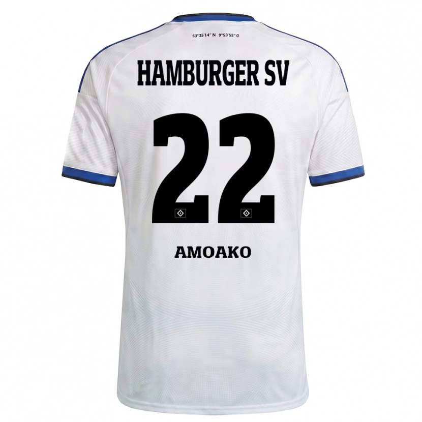 Danxen Kinderen Kofi Amoako #22 Wit Zwart Blauw Thuisshirt Thuistenue 2026/27 T-Shirt België