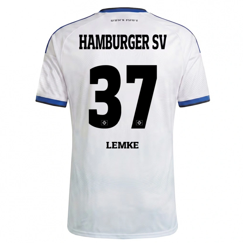 Danxen Kinderen Louis Lemke #37 Wit Zwart Blauw Thuisshirt Thuistenue 2026/27 T-Shirt België