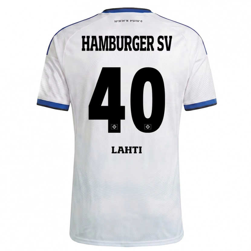 Danxen Kinderen Elias Lahti #40 Wit Zwart Blauw Thuisshirt Thuistenue 2026/27 T-Shirt België