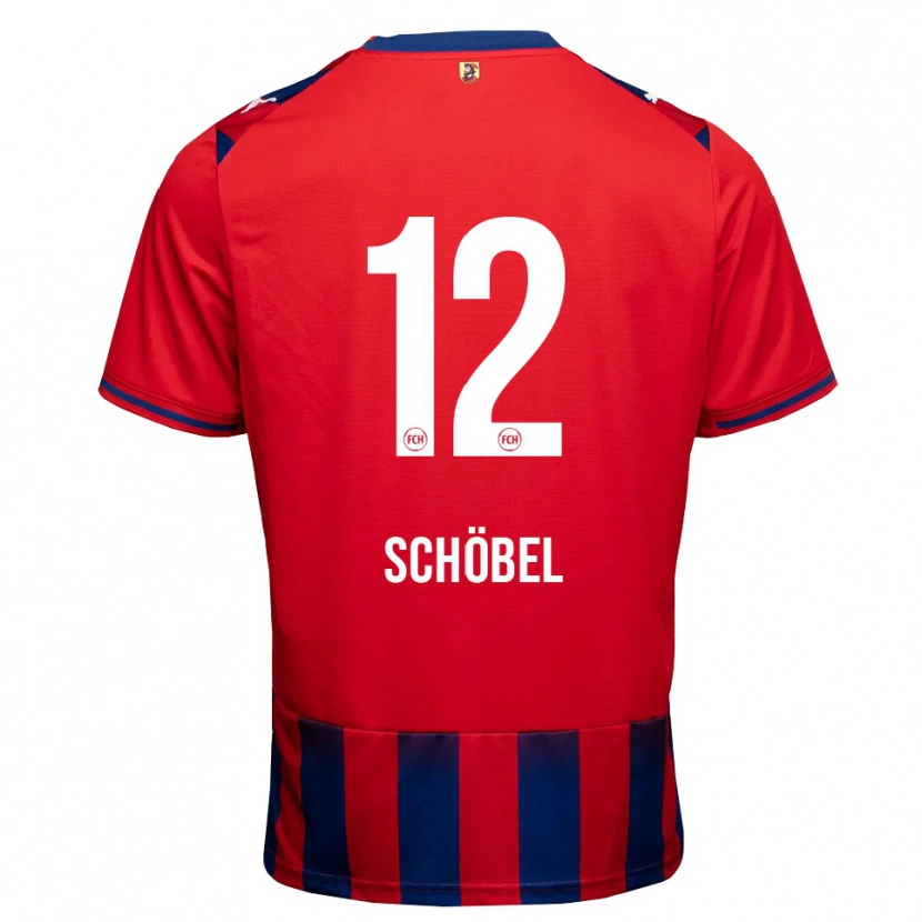 Danxen Kinderen Etienne Schöbel #12 Koninklijk Blauw Wit Rood Thuisshirt Thuistenue 2026/27 T-Shirt België