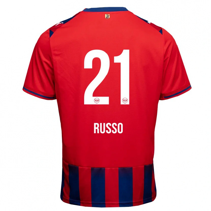 Danxen Kinderen Gianluca Russo #21 Koninklijk Blauw Wit Rood Thuisshirt Thuistenue 2026/27 T-Shirt België