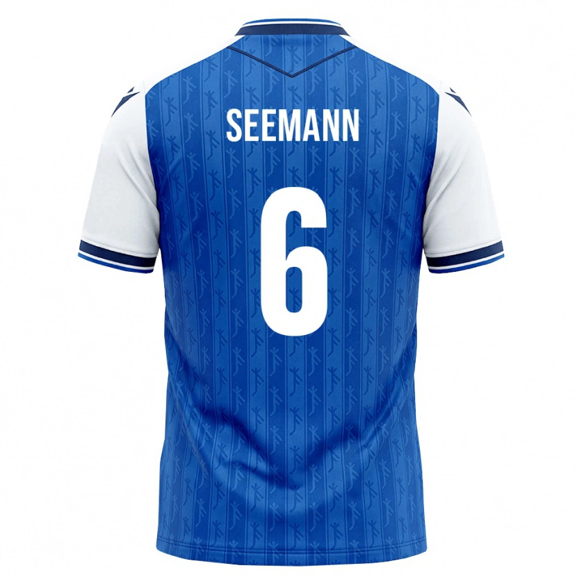 Danxen Kinderen Elias Seemann #6 Koninklijk Blauw Wit Thuisshirt Thuistenue 2026/27 T-Shirt België