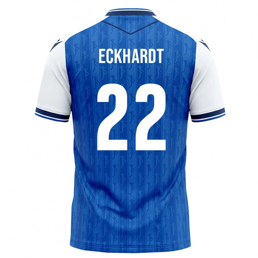Danxen Kinderen Aaron Eckhardt #22 Koninklijk Blauw Wit Thuisshirt Thuistenue 2026/27 T-Shirt België