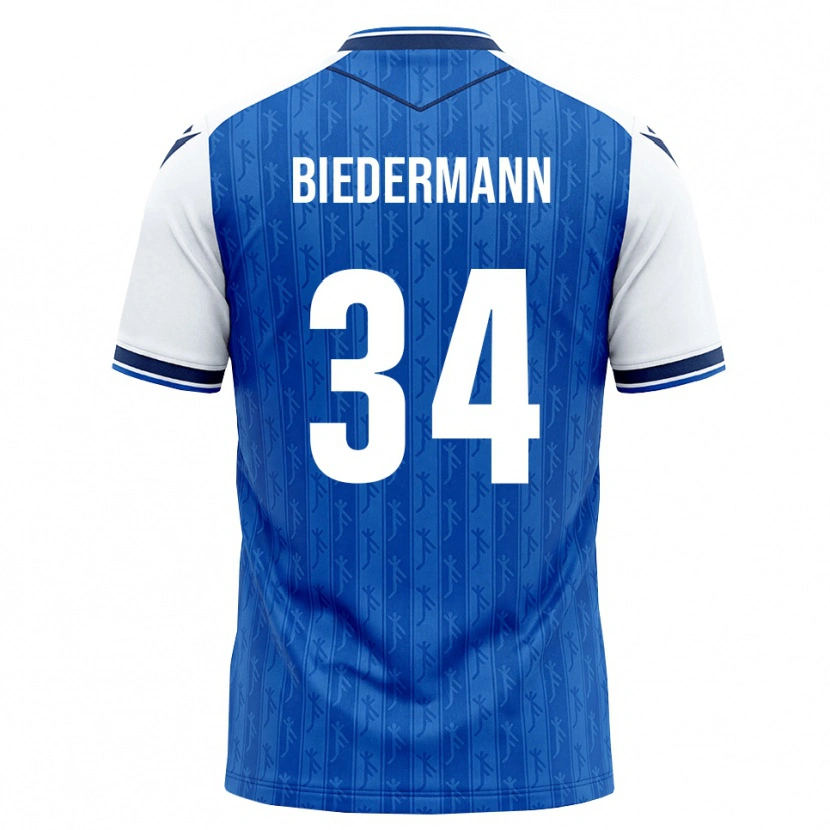 Danxen Kinderen Nico Biedermann #34 Koninklijk Blauw Wit Thuisshirt Thuistenue 2026/27 T-Shirt België