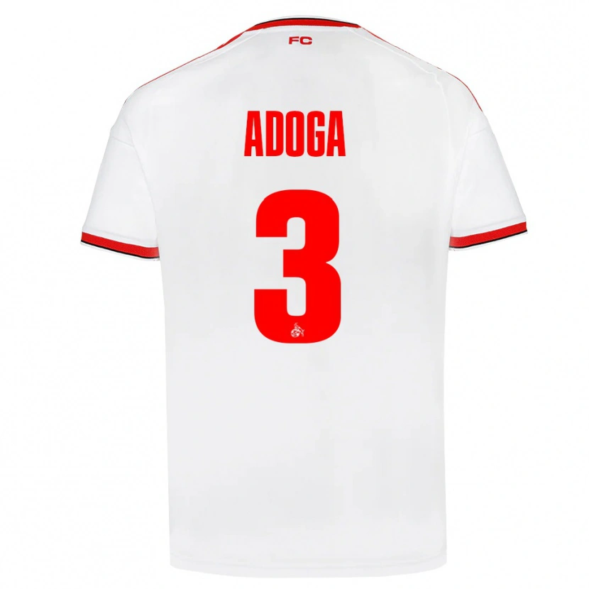 Danxen Kinderen Brian Adoga #3 Wit Rood Zwart Thuisshirt Thuistenue 2026/27 T-Shirt België
