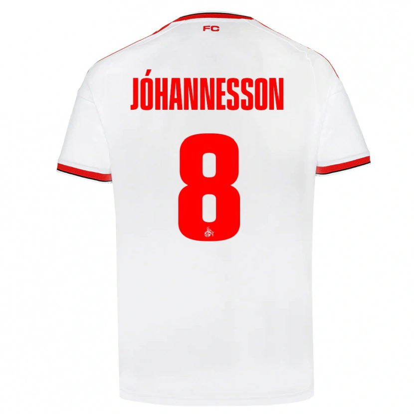 Danxen Kinderen Ísak Jóhannesson #8 Wit Rood Zwart Thuisshirt Thuistenue 2026/27 T-Shirt België