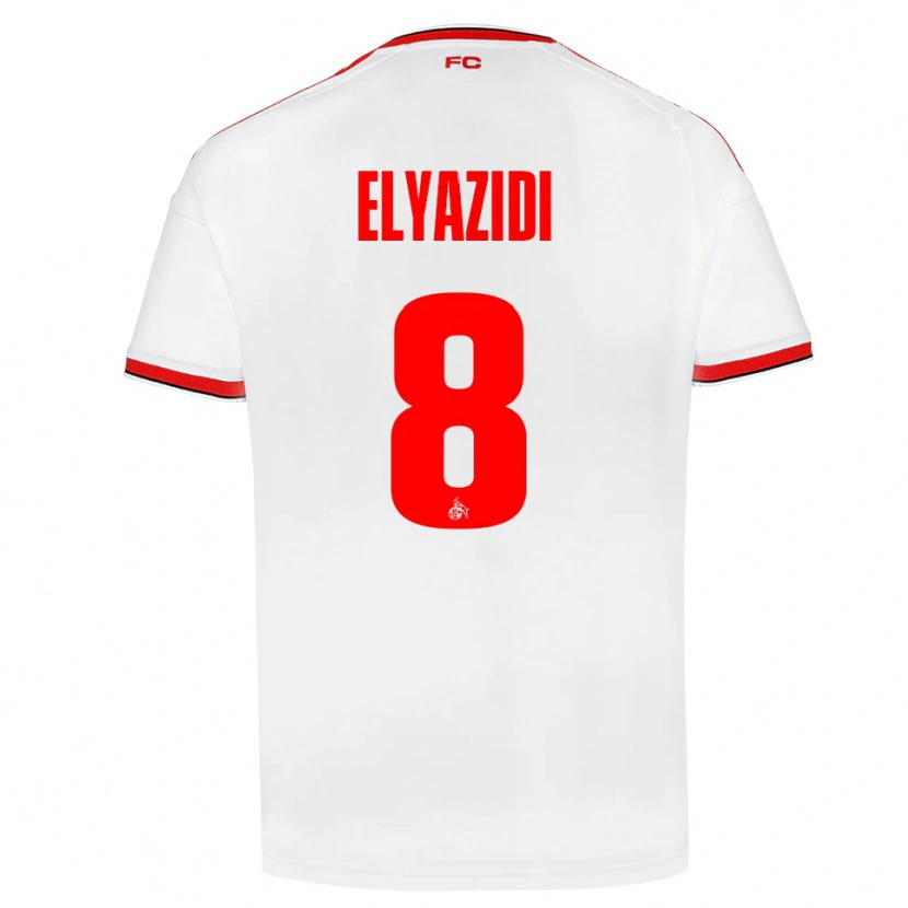 Danxen Kinderen Ilias Elyazidi #8 Wit Rood Zwart Thuisshirt Thuistenue 2026/27 T-Shirt België
