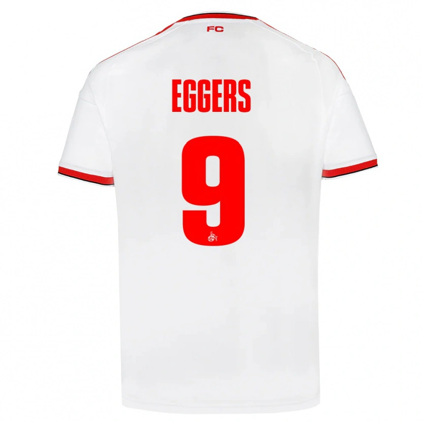 Danxen Kinderen Milian Eggers #9 Wit Rood Zwart Thuisshirt Thuistenue 2026/27 T-Shirt België