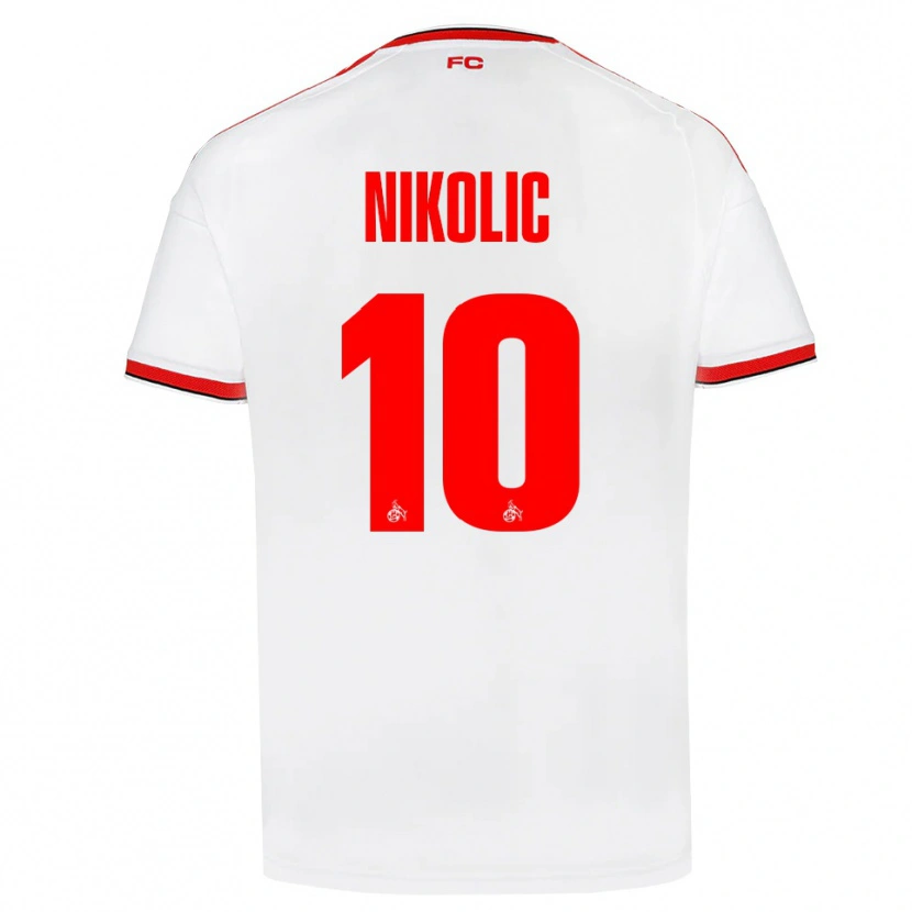 Danxen Kinderen Milan Nikolic #10 Wit Rood Zwart Thuisshirt Thuistenue 2026/27 T-Shirt België
