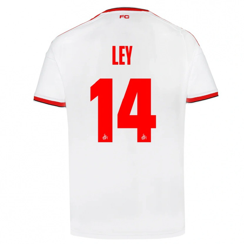 Danxen Kinderen Benjamin Ley #14 Wit Rood Zwart Thuisshirt Thuistenue 2026/27 T-Shirt België
