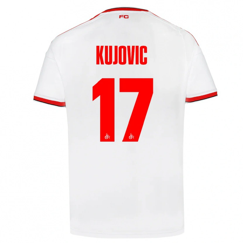 Danxen Kinderen Emin Kujovic #17 Wit Rood Zwart Thuisshirt Thuistenue 2026/27 T-Shirt België