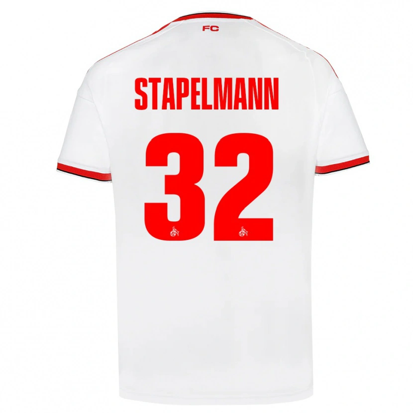 Danxen Kinderen Luis Stapelmann #32 Wit Rood Zwart Thuisshirt Thuistenue 2026/27 T-Shirt België