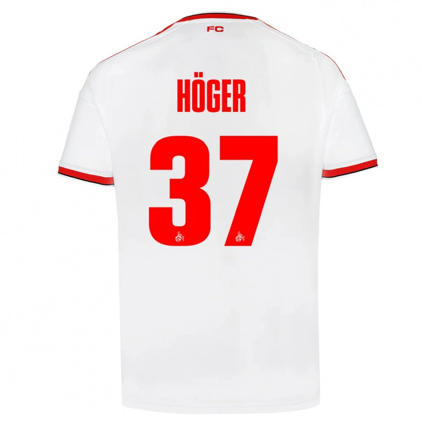 Danxen Kinderen Marco Höger #37 Wit Rood Zwart Thuisshirt Thuistenue 2026/27 T-Shirt België