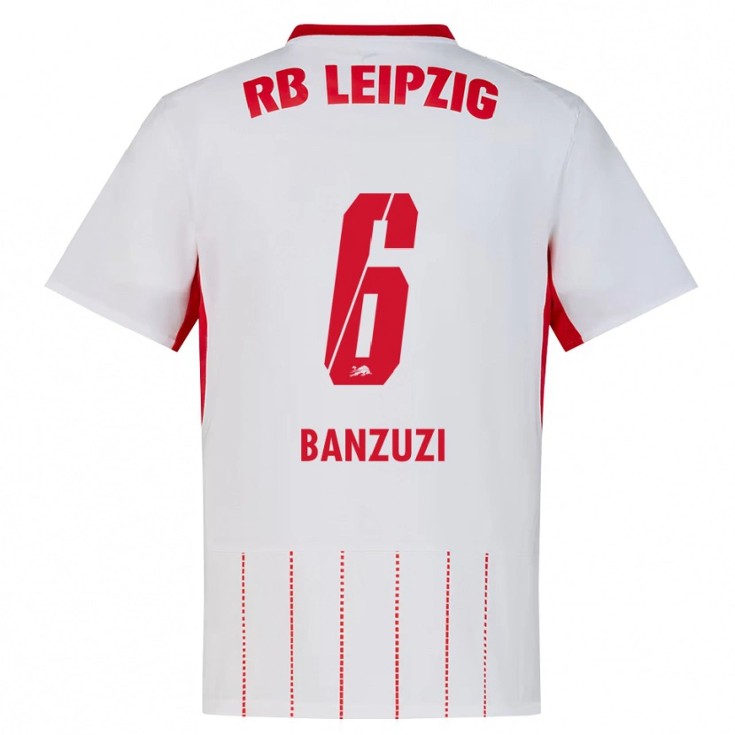 Danxen Kinderen Ezechiel Banzuzi #6 Rood Wit Geel Thuisshirt Thuistenue 2026/27 T-Shirt België
