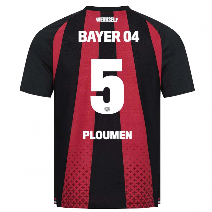Danxen Kinderen Gilles Ploumen #5 Zwart Wit Rood Thuisshirt Thuistenue 2026/27 T-Shirt België