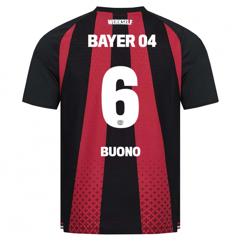 Danxen Kinderen Francesco Buono #6 Zwart Wit Rood Thuisshirt Thuistenue 2026/27 T-Shirt België