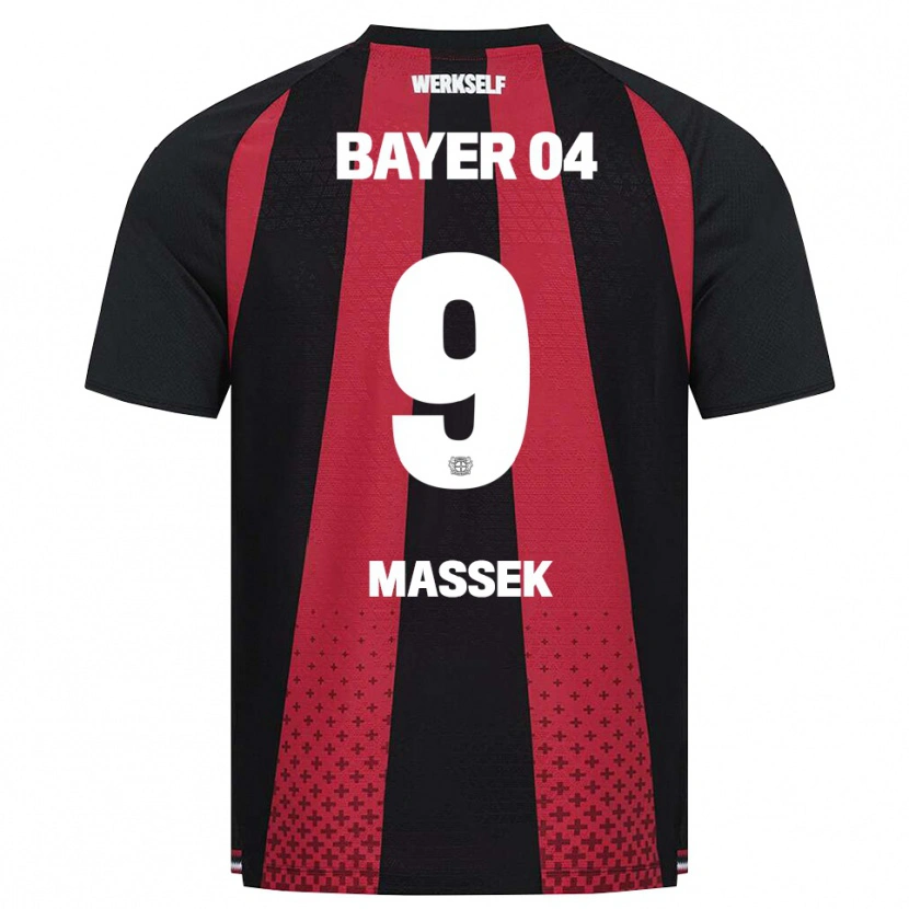 Danxen Kinderen Ivan Massek #9 Zwart Wit Rood Thuisshirt Thuistenue 2026/27 T-Shirt België