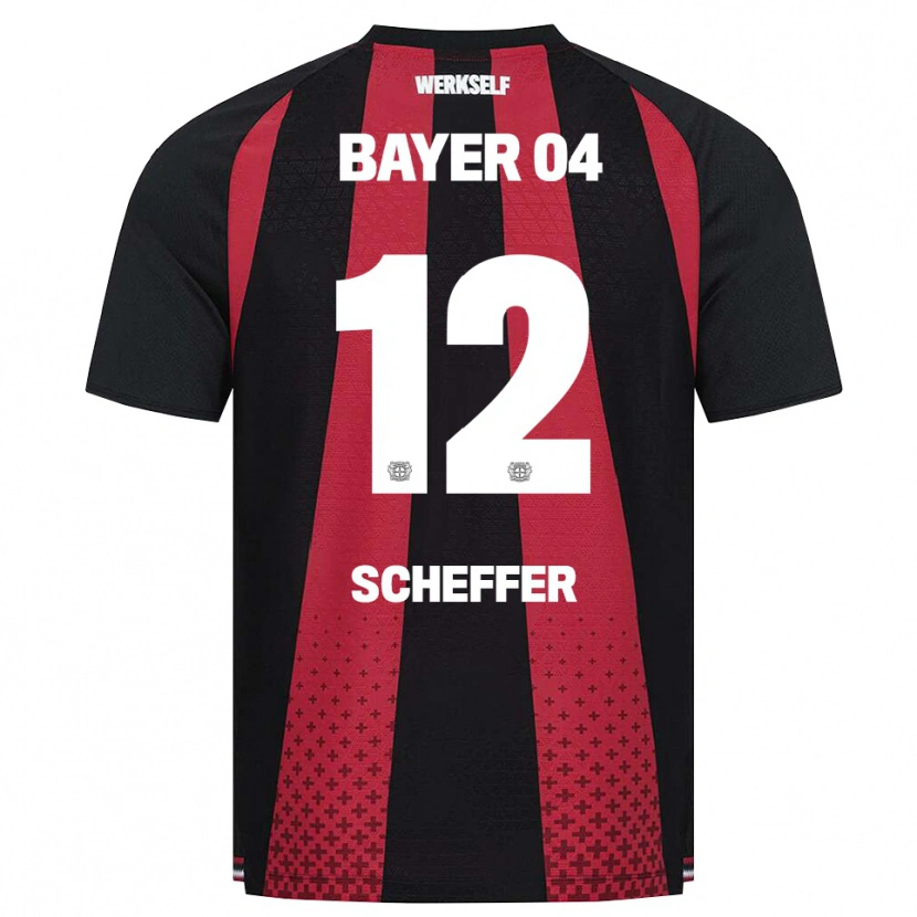 Danxen Kinderen Dani Scheffer #12 Zwart Wit Rood Thuisshirt Thuistenue 2026/27 T-Shirt België
