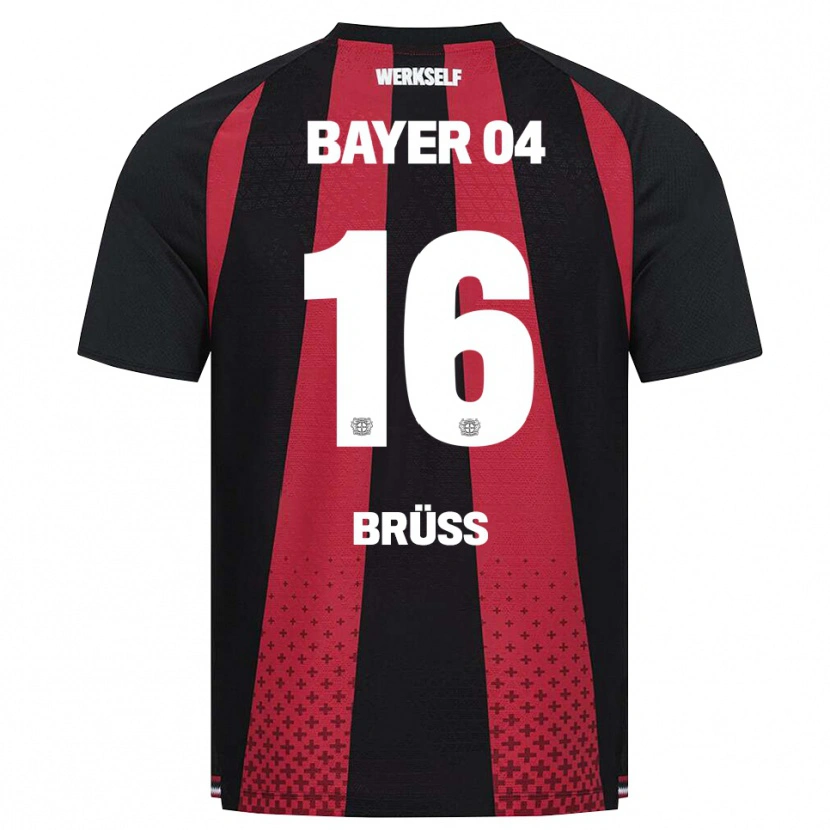 Danxen Kinderen Tom Brüss #16 Zwart Wit Rood Thuisshirt Thuistenue 2026/27 T-Shirt België