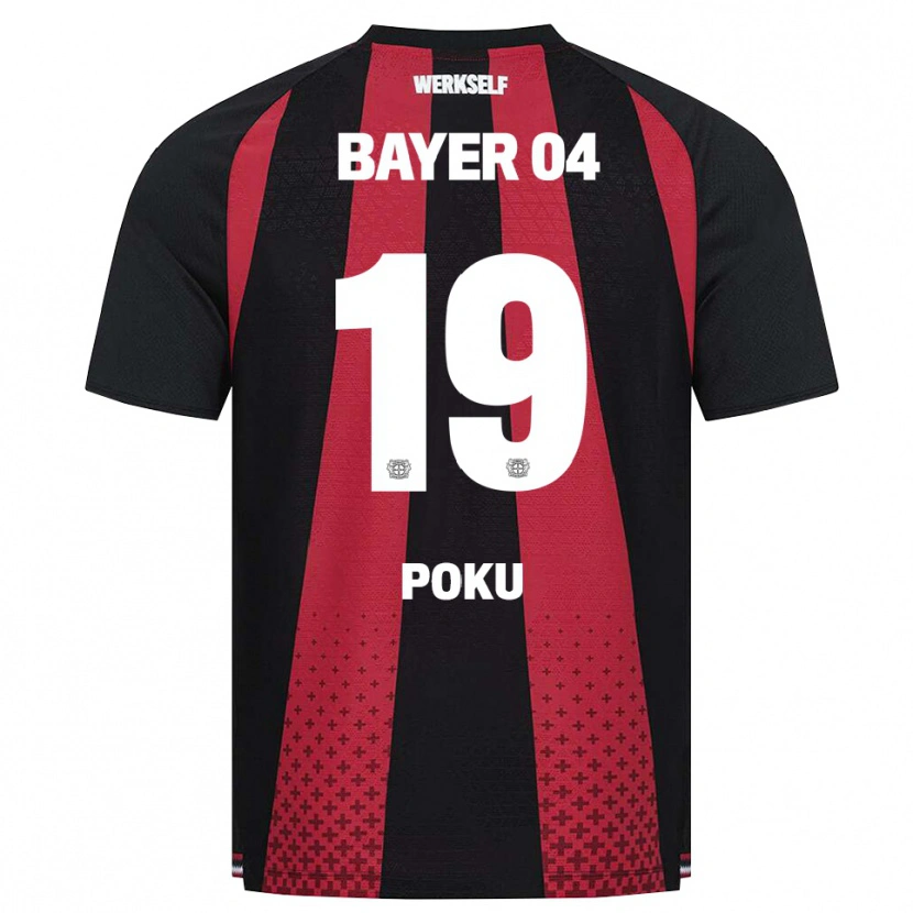 Danxen Kinderen Ernest Poku #19 Zwart Wit Rood Thuisshirt Thuistenue 2026/27 T-Shirt België