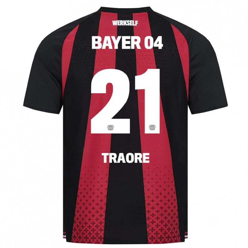 Danxen Kinderen Amaël-Demba Traoré #21 Zwart Wit Rood Thuisshirt Thuistenue 2026/27 T-Shirt België