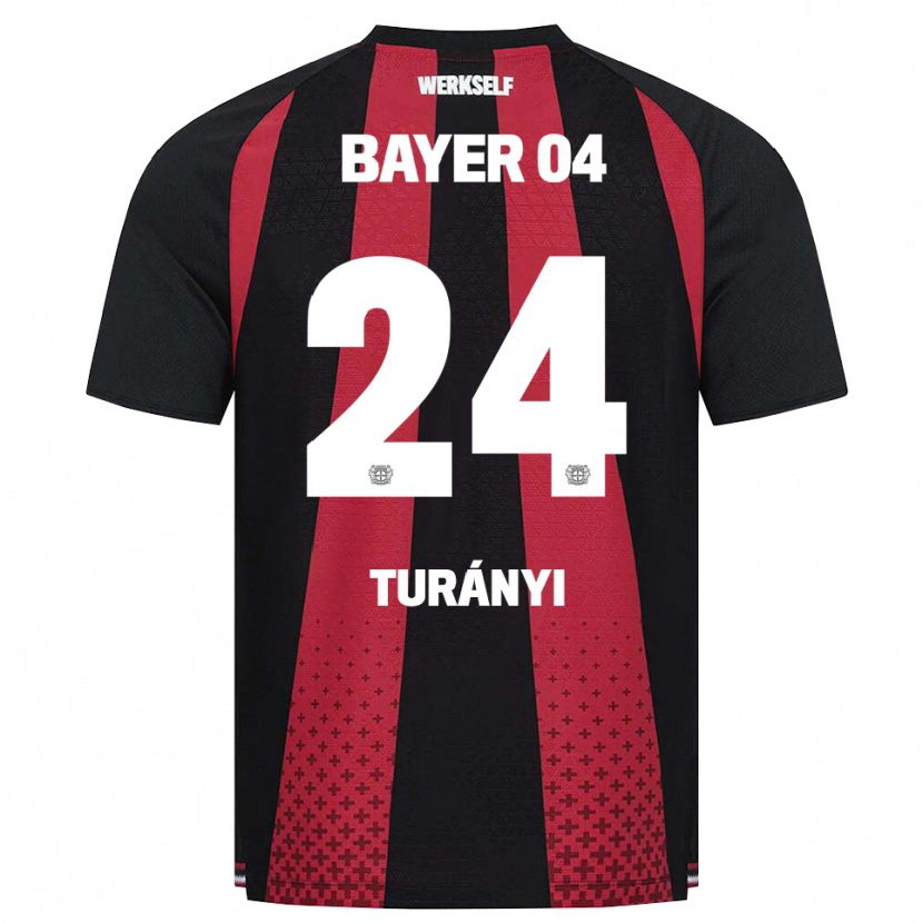 Danxen Kinderen Lilla Turányi #24 Zwart Wit Rood Thuisshirt Thuistenue 2026/27 T-Shirt België