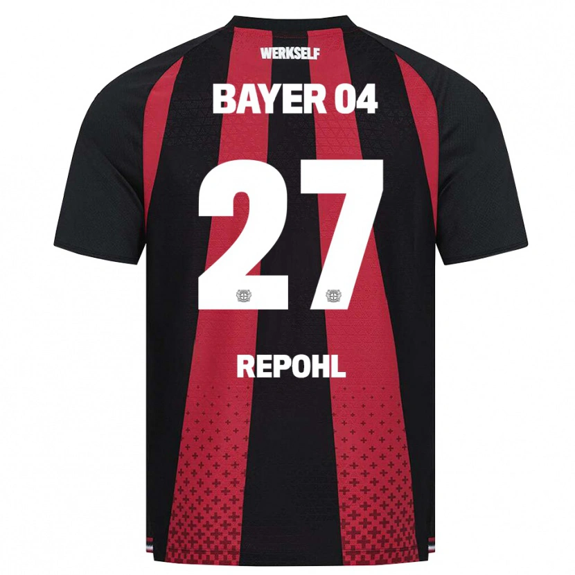 Danxen Kinderen Friederike Repohl #27 Zwart Wit Rood Thuisshirt Thuistenue 2026/27 T-Shirt België