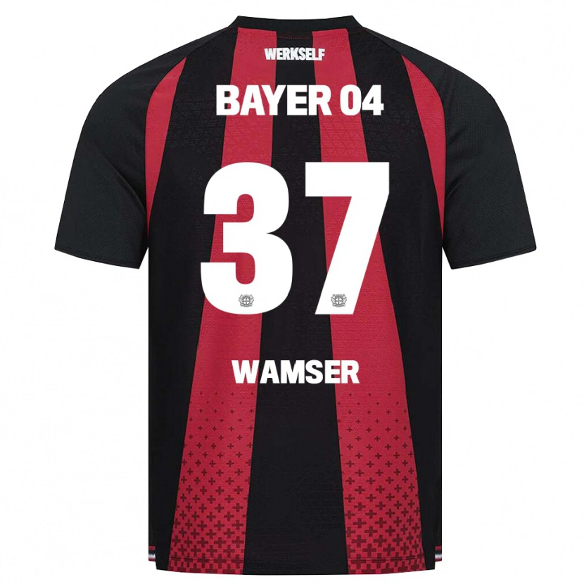 Danxen Kinderen Carlotta Wamser #37 Zwart Wit Rood Thuisshirt Thuistenue 2026/27 T-Shirt België