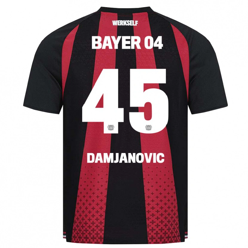 Danxen Kinderen Aleksa Damjanovic #45 Zwart Wit Rood Thuisshirt Thuistenue 2026/27 T-Shirt België
